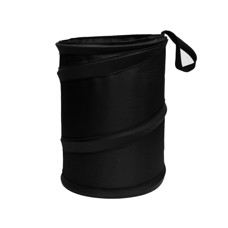 Poubelle pliante, Noir, H 8,3 po x l 6,3 po x P 6,3 po, 2