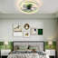 Ventilateurs de plafond avec lumières à DEL à intensité variable Installation intégrée de minces ventilateurs de plafond modernes (vert)