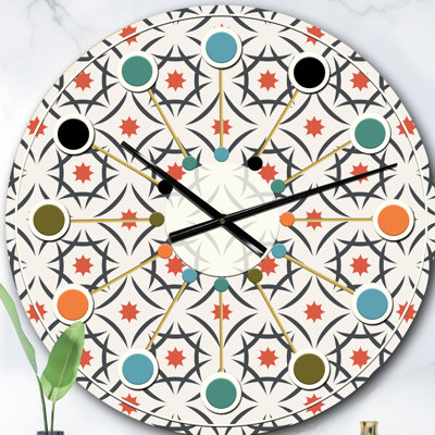 Abstract Abstract Design V - horloge murale moderne Mid-Century