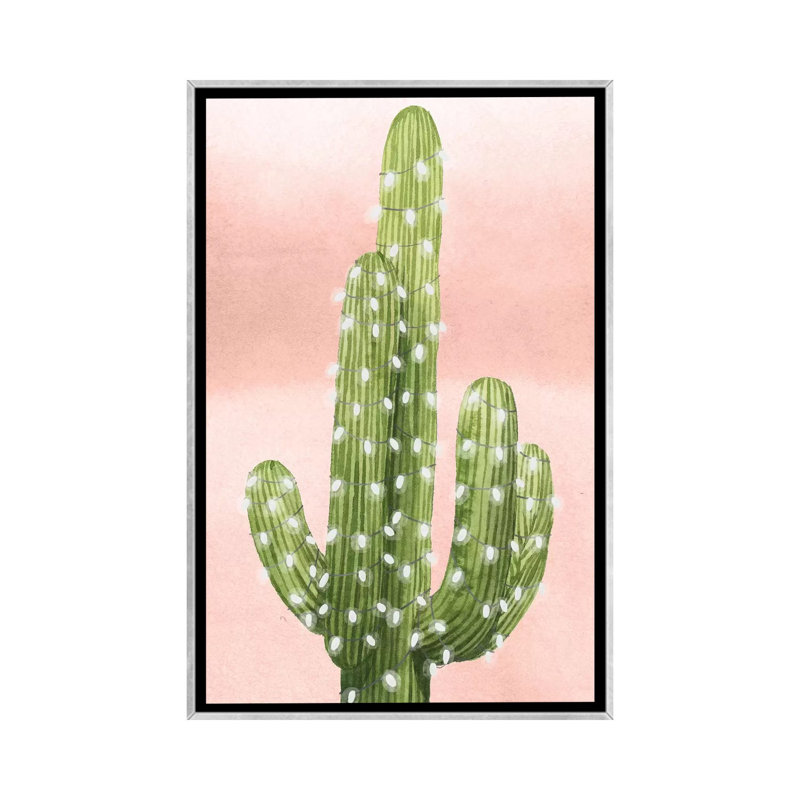 «Christmas Cactus Collection B» par Grace Popp - impression, Pas de tapis, H 26 po x l 18 po x 1,5 po