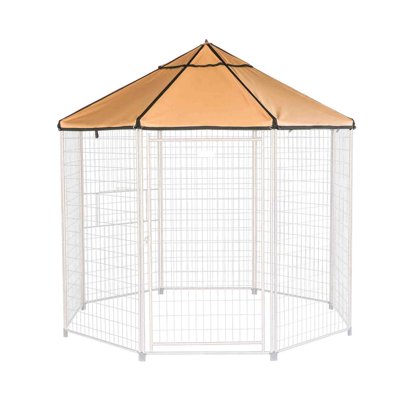 Pet Gazebo Replacement Canopy - Polyester, 96" H x 96" W x 96" D, Brown
