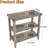 Grey Farmhouse End Table, 3 Tier Rustic Side Table