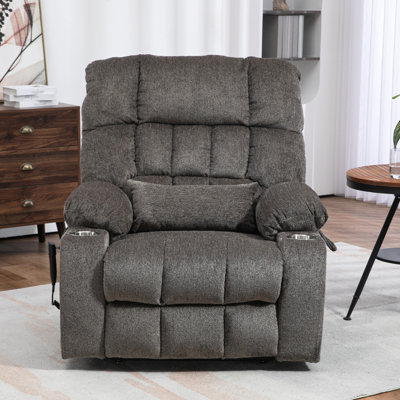 Power Lift Recliner Chair Lay Flat Recliner Fully Reclined in 73.22"" Length Dual Motor Lift Chair with Heat and Massage -  Inbox Zero, E01F7C1197B146828E262B757E5CC8F8