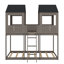 Wood Bunk Bed With Roof, Window, Guardrail-1700963550