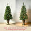 Sapin de Noël en pot pré-illuminé avec pommes de pin et baies rouges à DEL blanc chaud
