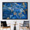 Toile abstraite de luxe abstraite: décoration murale moderne en marbre scintillant pour maisons contemporaines
