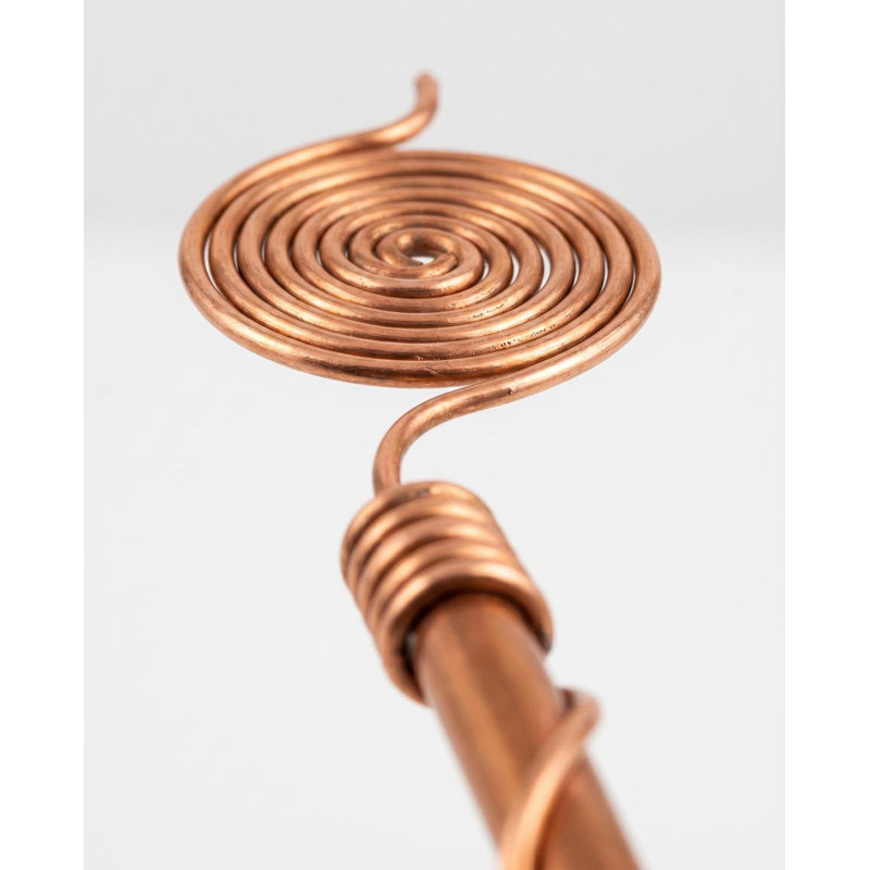  Ensemble de 2 supports de jardin en spirale faits à la main en cuivre