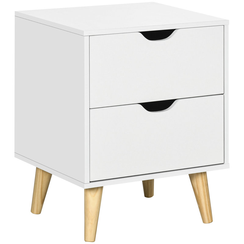 40cm W Engineered Wood Bedside Table