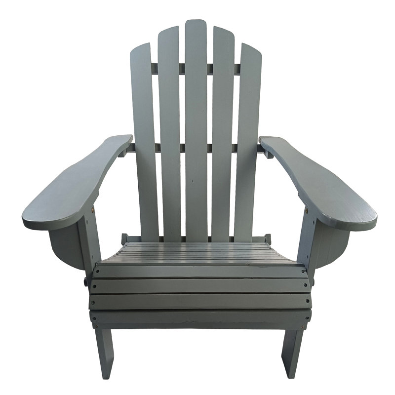 Grey Wood Chair - Foldable Design For Easy Storage, Comfortable With Sloping Seat, Solid Hardwood, Patio, Deck, Porch And Garden Use Versatile Style In Wood, Outdoor Indoor Living, Porch, Deck