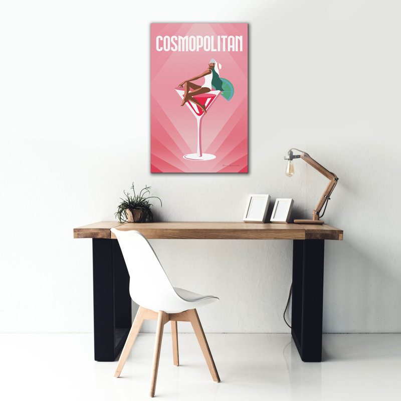 "Epop Graffiti" Cosmopolitan "par Omar Escalante, art mural sur toile, H 40 po x l 26 po