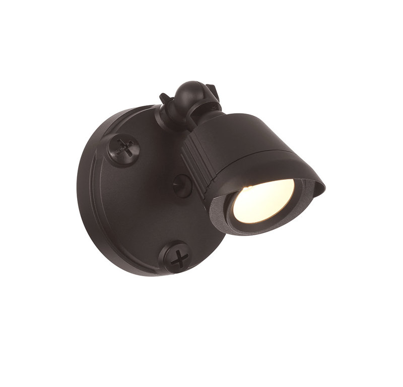 LED Single Flood Light in Black, Bronze