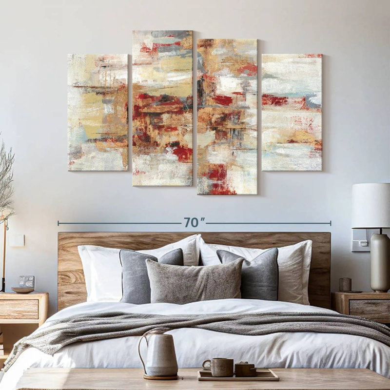 «Old Bridge Reminiscence», reproduction sur toile 4 pièces, H 42 po x l 68 po x P 1 po