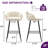 Upholstered Counter Stool With Metal Frame-749940459-749940457
