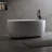 47" Independent Solid Surface Resin Stone Bathtub, A Modern Designed Independent Bathtub With Pop-Up Drainage And Overflow Pipes, Suitable For Small Households