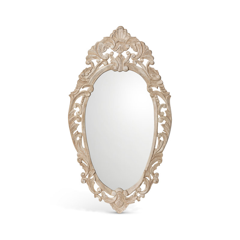 Auvergne Wood Wall Mirror, 27.5" H