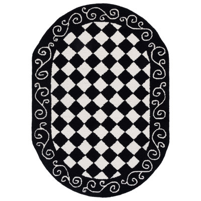 Brayton Hand Hooked Wool Geometric Rug