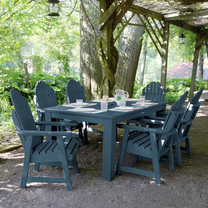 Ensemble repas pour 6 personnes Macias, Bleu Nantucket, H 40,5 po x l 84 po L 115 po