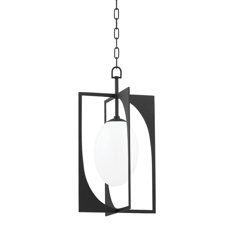 Lanterne 1 lumière Enzo, Fer noir, H 10,5 po x l 7,25 po x P 7,25 po