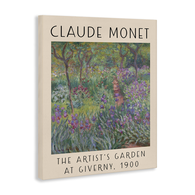 "Classic Garden" par Monet, art mural sur toile par Daphne Polselli bp-893_CN, H 20 po x l 16 po