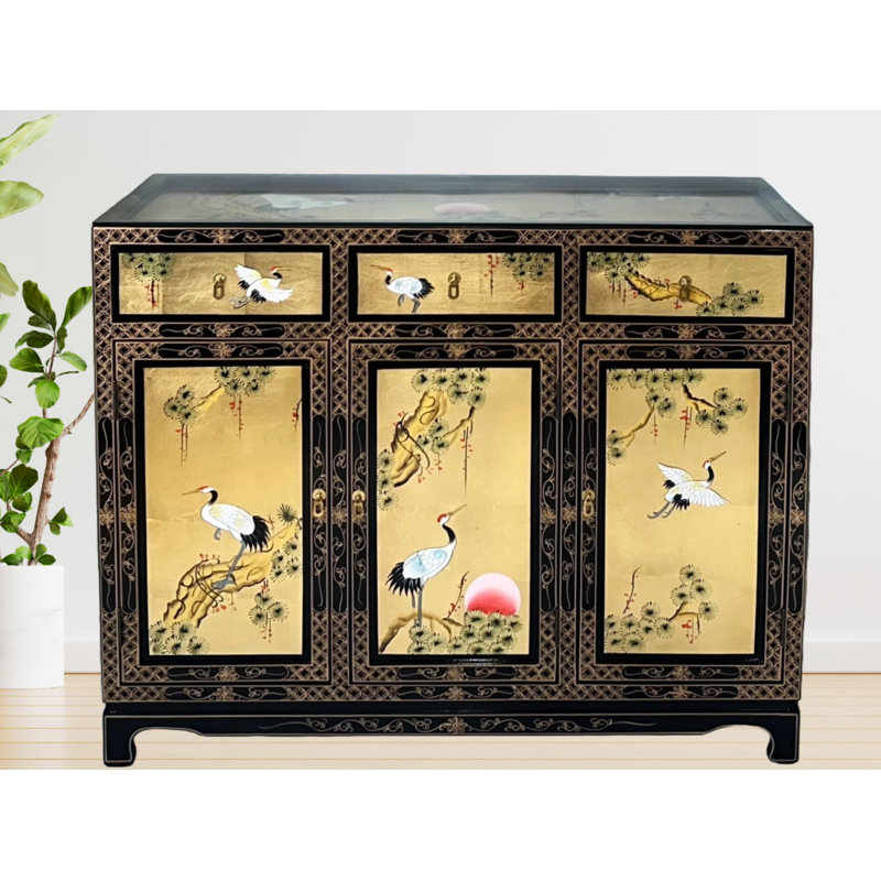 Schneck Gold Leaf Accent Sideboard Cabinet