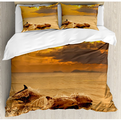 Sea Animals Coastal Duvet Cover