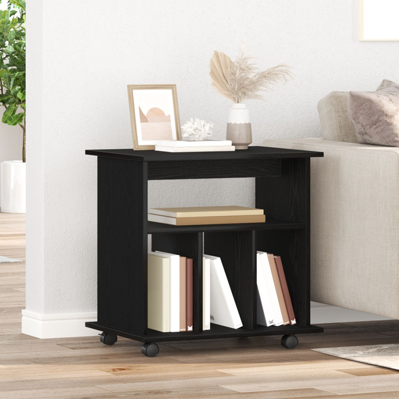 Rolling Cabinet Wood Composite Medium Wheels/Casters Side Table