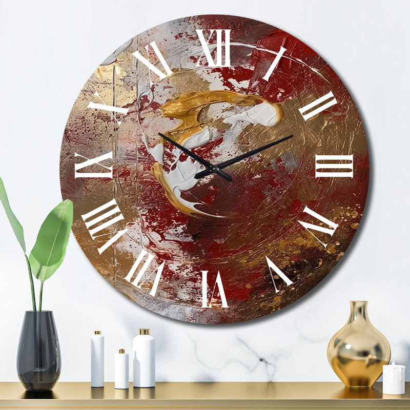 Horloge murale en métal antique, Grand