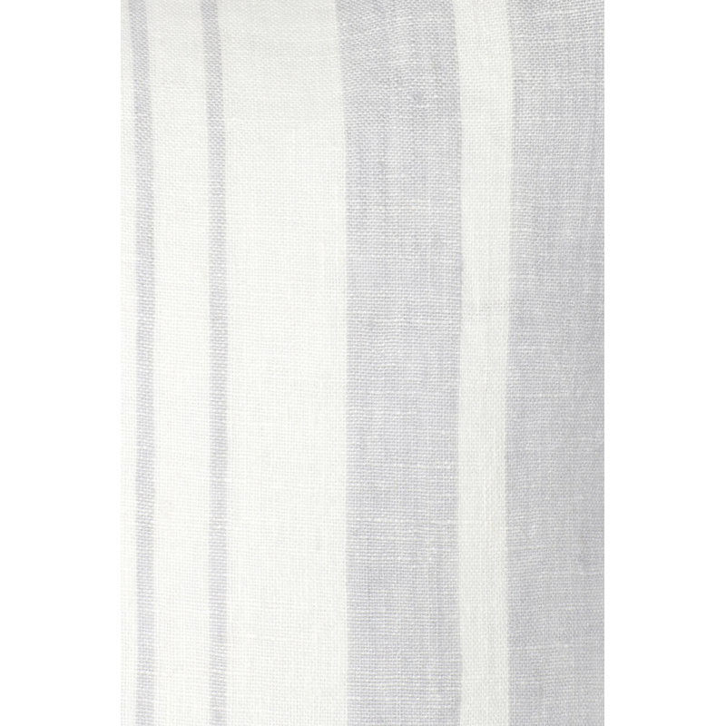 Light Gray and White Linen Striped 20x20 Pillow with Down Alternative Insert