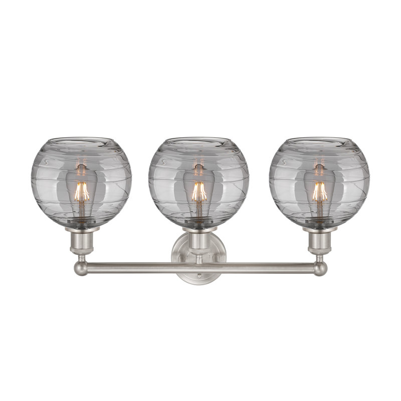 Essex 3 - Light Dimmable Vanity Light, Satin Nickel, Light Smoke