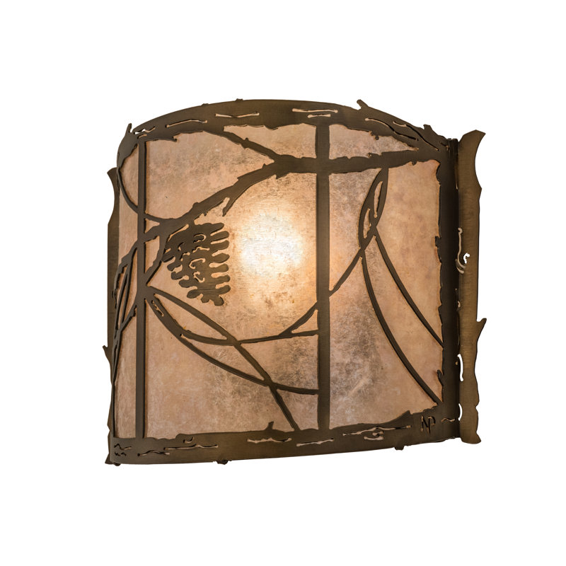 Whispering Pines 1 - Light Flush Mounted Sconce, Antique Copper, 9.75" H x 12" W x 4.5" D