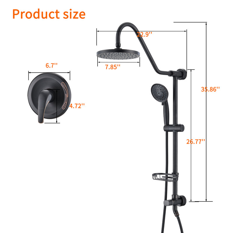 All-In-One Kit with Rough in-Valve, Oil-Rubbed Bronze