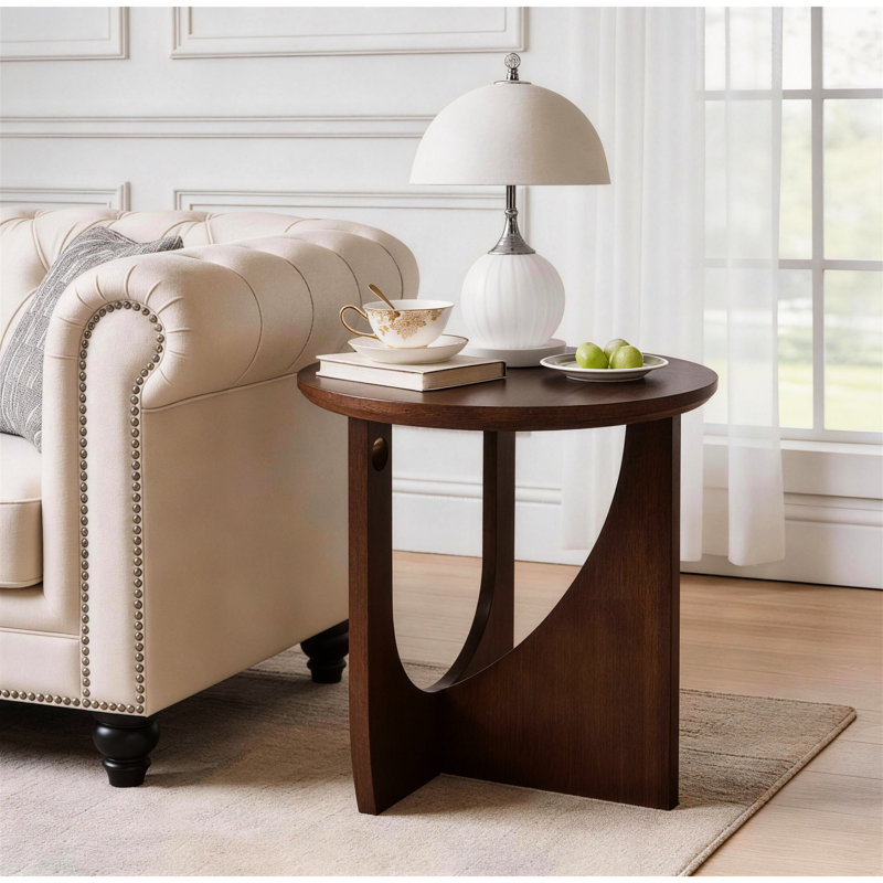 Ensemble de table 100% bois massif 2 pièces, table de bout en bois naturel, table de centre simple, table de salon minimaliste