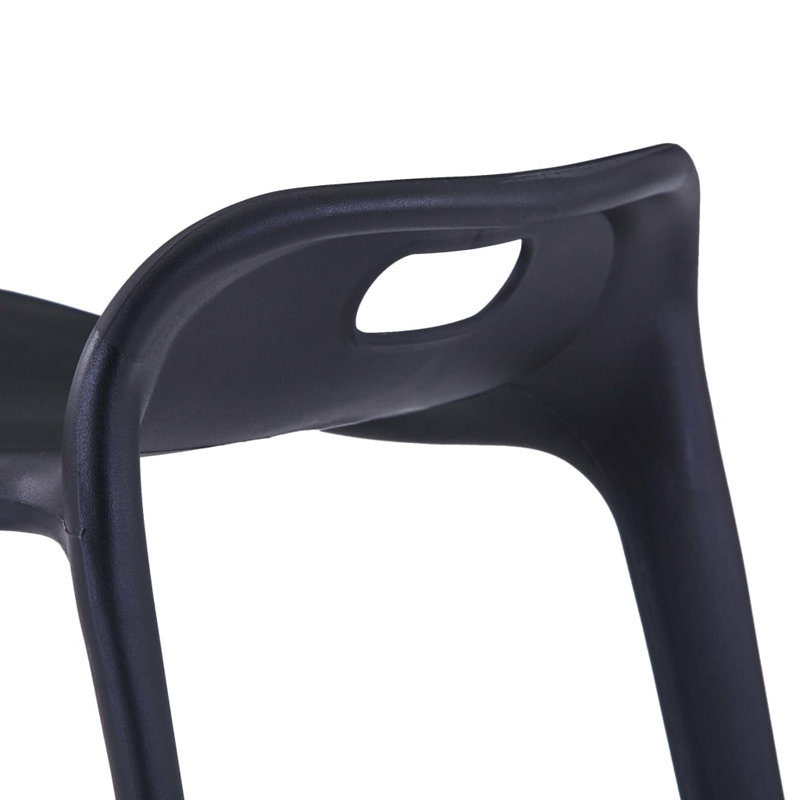 Oxon Hill Plastic Accent Stool, Black