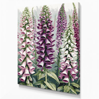 Aquarelle sur toile botanique grise