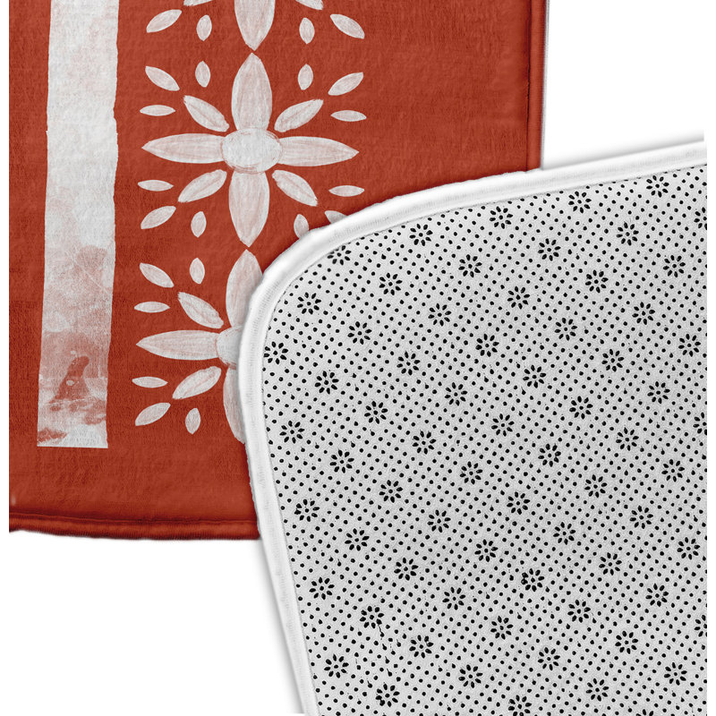 Tapis de bain Loya, H 18 po x L 30 po, Orange