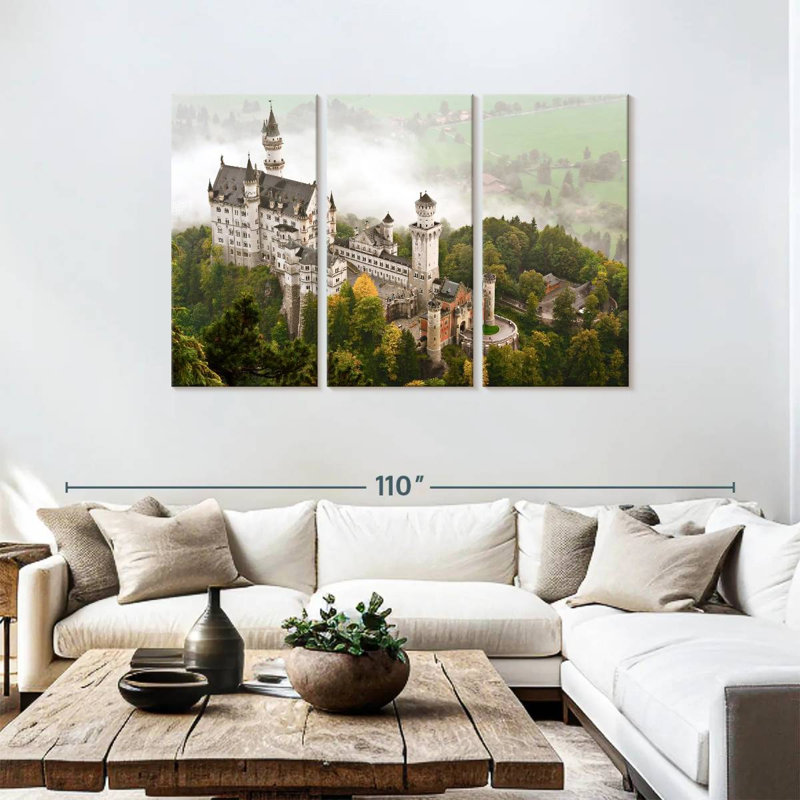 Lilie Misty Neuschwanstein Castle, H 48 po x l 74 po