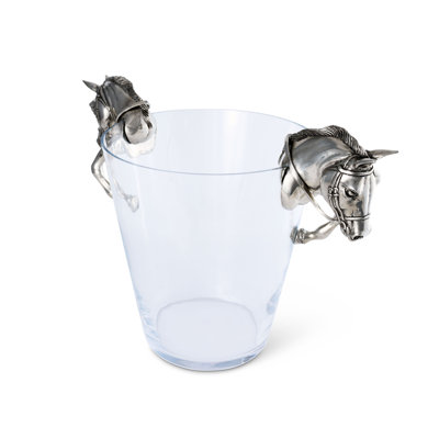 Equestrian Glass Champagne Bucket