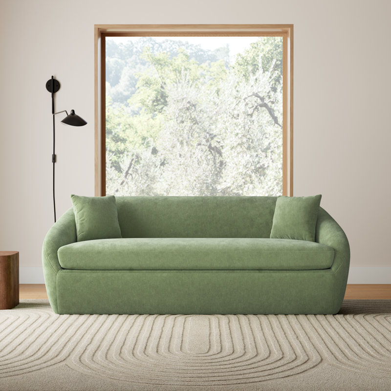 Stargazer Upholstered 81'' Sofa, Forest Performance Velvet