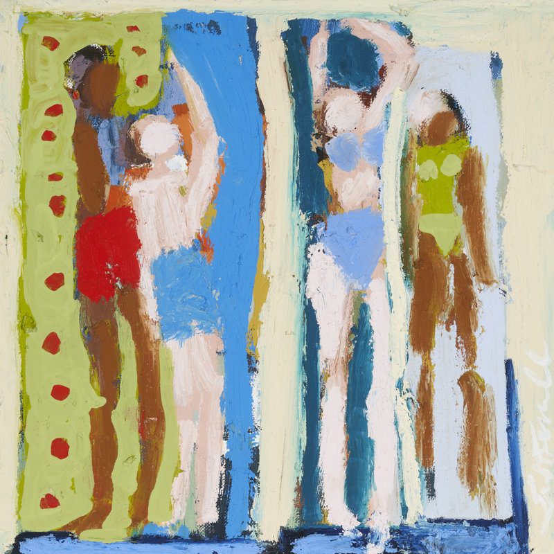 "Evanjelina Beach Sunbather V" sur toile par Erin McGee Ferrell, reproduction, H 12 po x l 12 po
