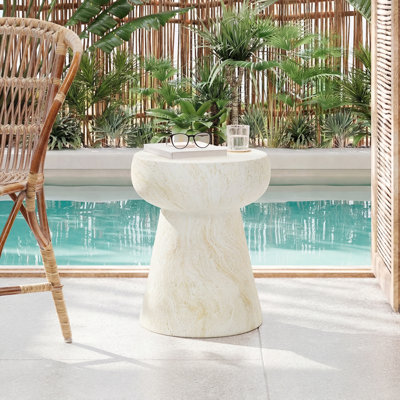 Tables d'appoint d'extérieur en forme de champignon en béton