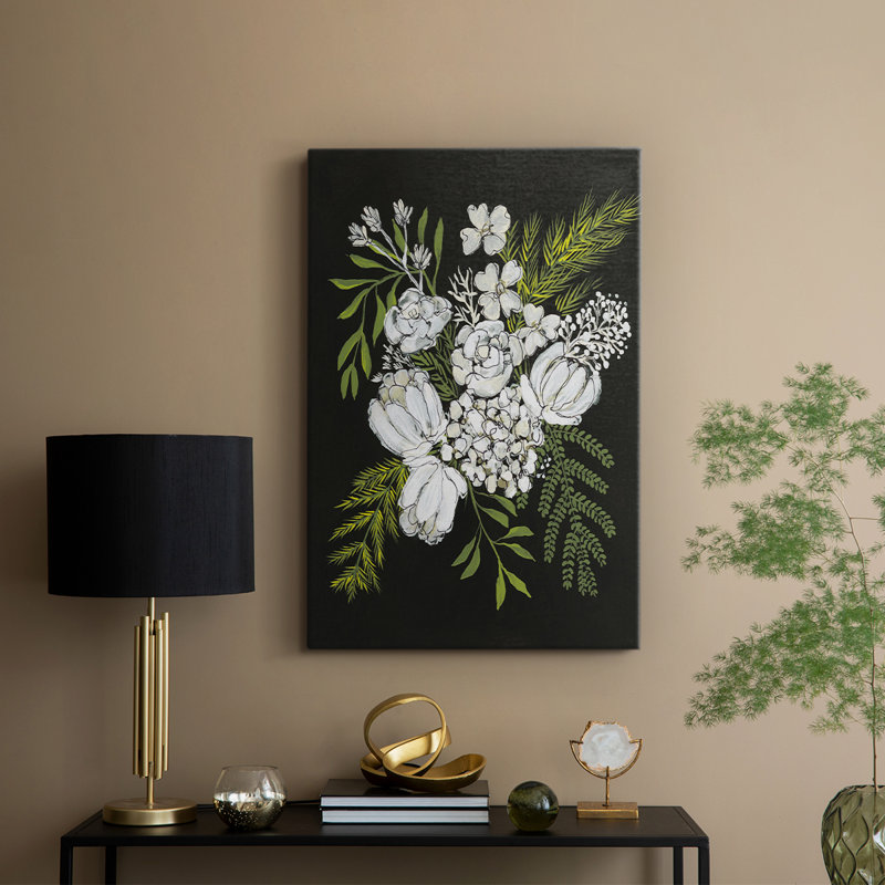 Alabaster Bouquet II -Custom Wrapped Gallery Cavas