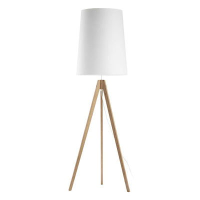 Averardo 177cm Wood Tripod Floor Lamp
