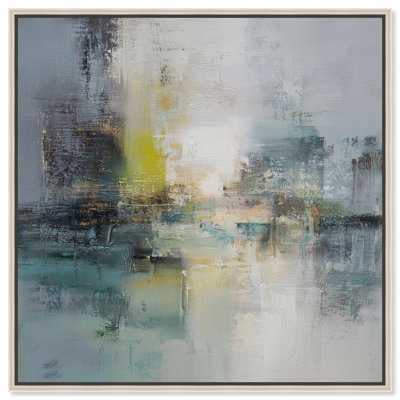 Décoration murale abstraite Faded Luminescence I par Art Remedy, cadre argenté, 12 x 12