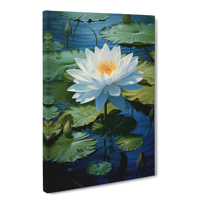 Water Lily Classicism - No Frame Print, 50cm H x 35cm W x 3cm D