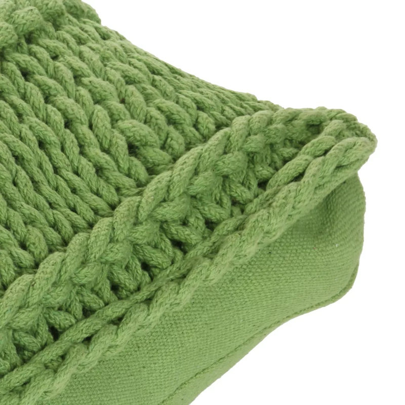 Villasenor Square Floor Cushion Cover, Green