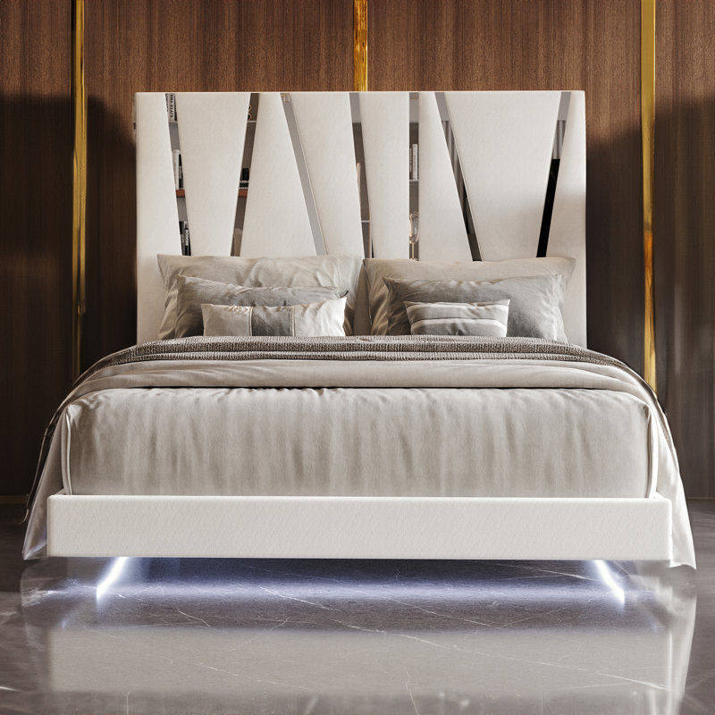 Alyviah Wood Bed, White, King