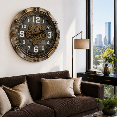 Horloge murale avec engrenages en mouvement de The The Gears Horloge