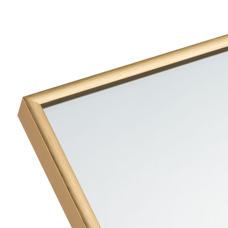Betzalel Metal Flat Mirror, Gold, 59" x 16"