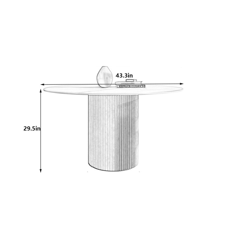 Gearldene, H 29,5 po x L 43,3 po x l 43,3 po 