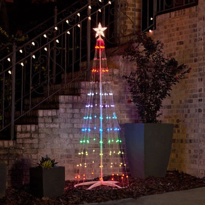 Vivvi App Based Outdoor Cone Tree, 6.9' 190 LEDs